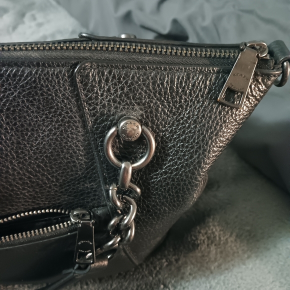 Coach Black Leather Women's Bag - Picture 8 of 12